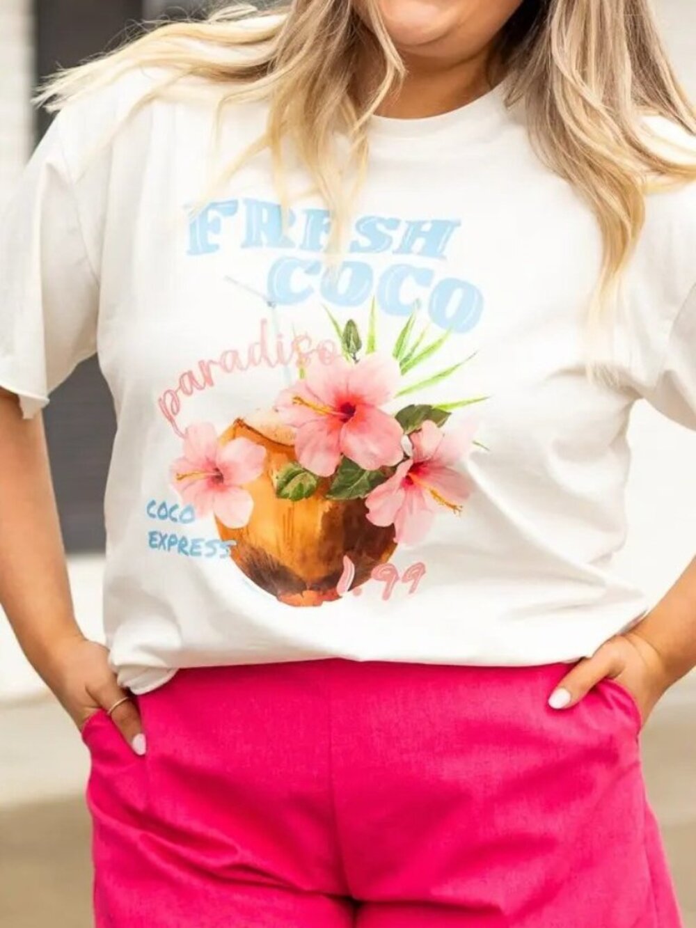 Fresh Coco on White T-Shirt from Grace+Emma